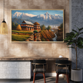 Nepali Village Woman Annapurna Wall Art - Framed Canvas Print