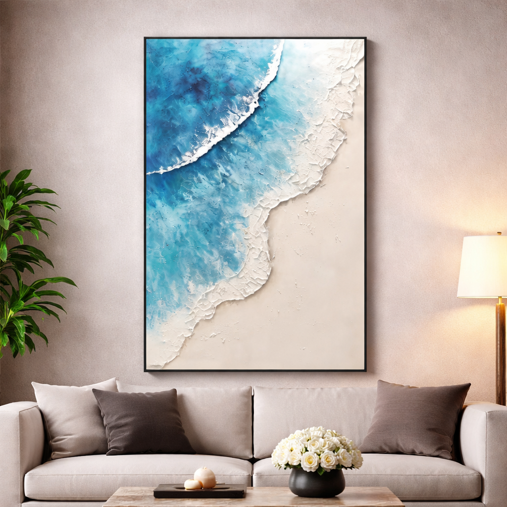 Ocean Wave Abstract Acrylic Painting