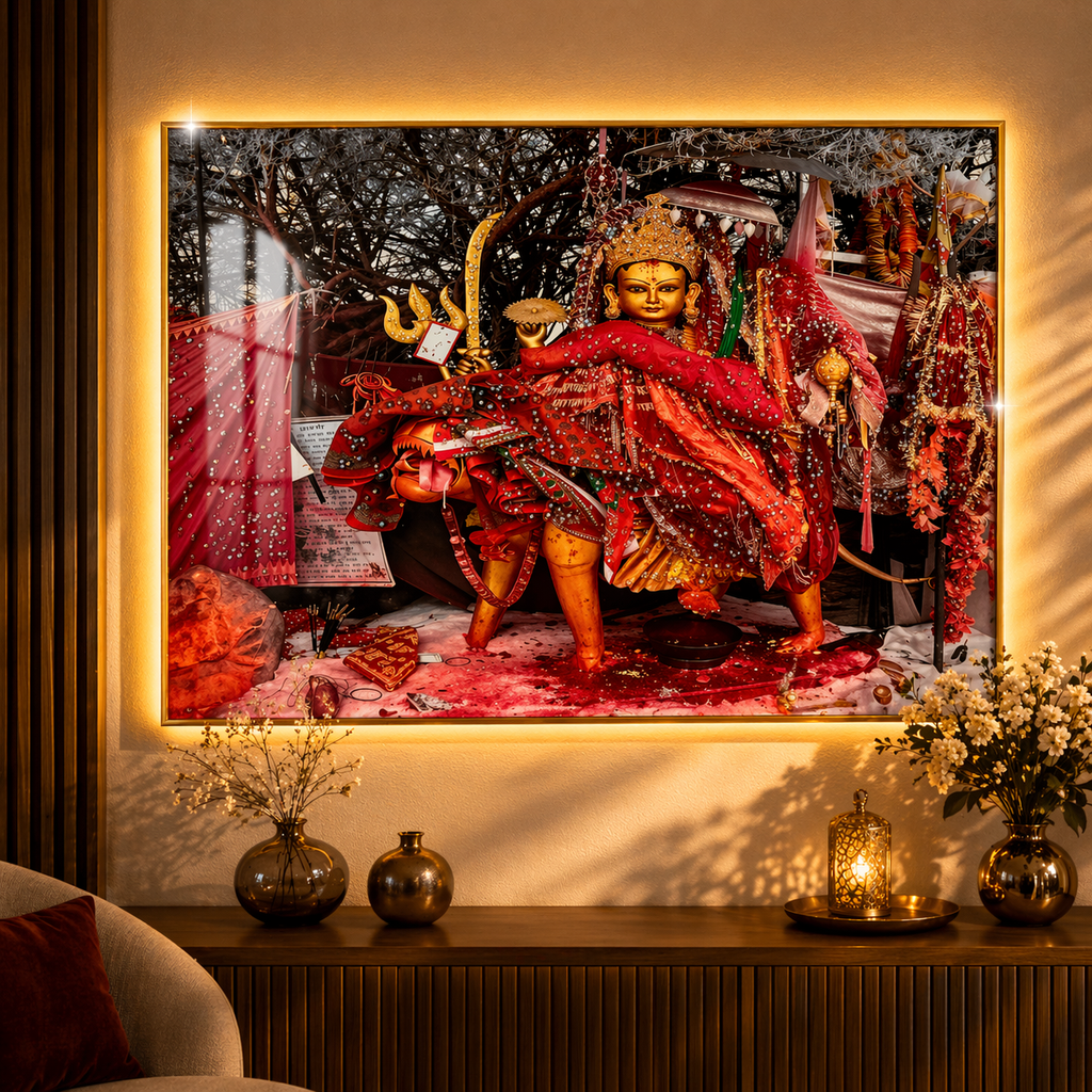 Pathivara Mata Diamond Crystal Porcelain Wall Art