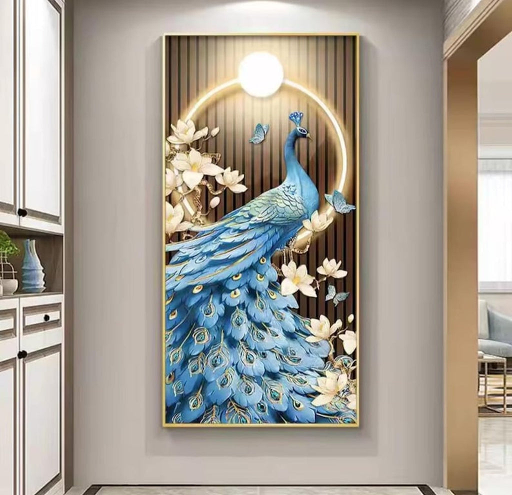 Peacock in Radiant Elegance - Graceful Splendour, Divine Beauty