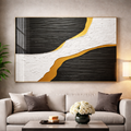 Black Gold Abstract Acrylic Painting